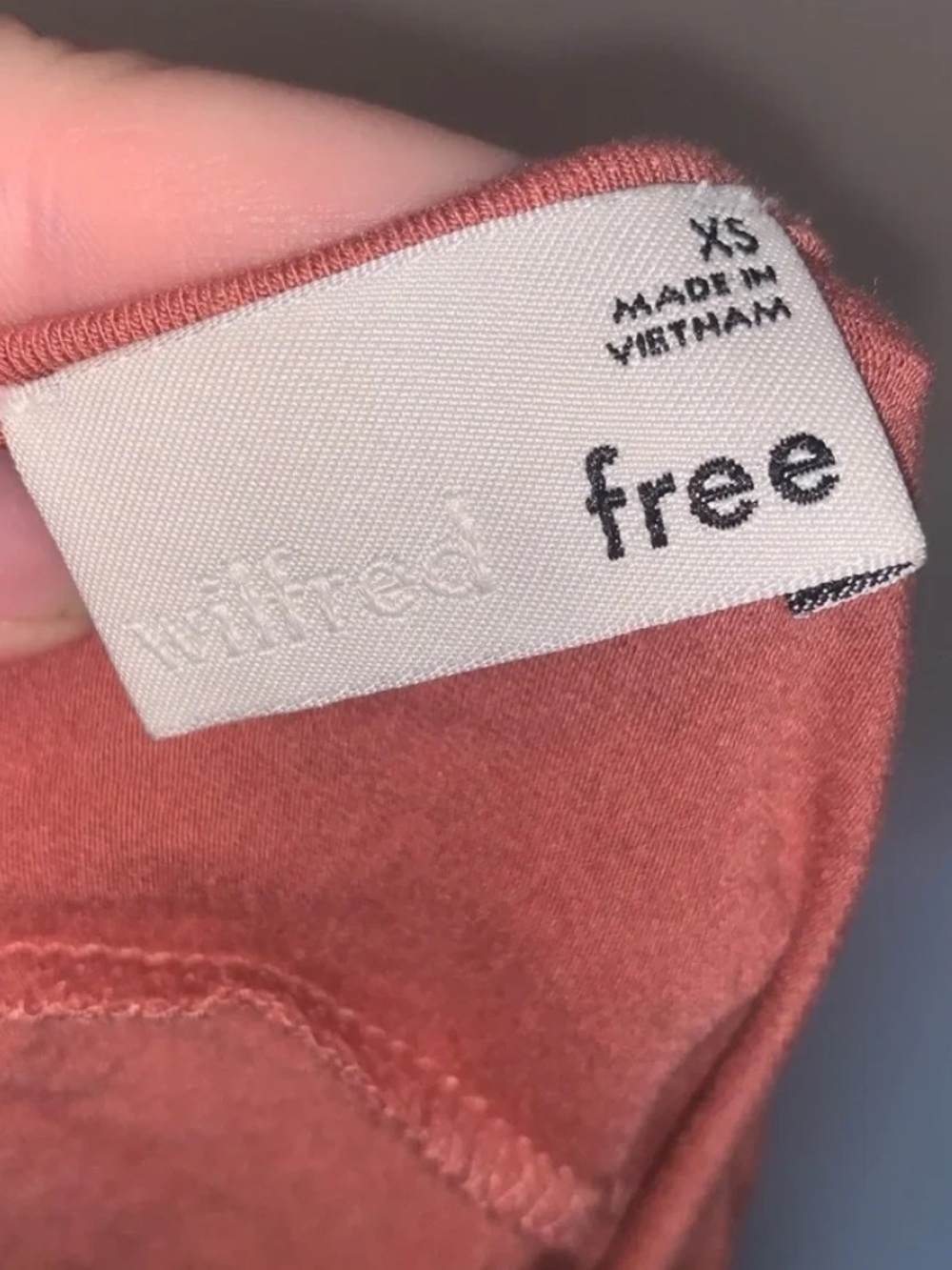 Aritzia Wilfred Free Taja T-shirt Canyon Rose Open Back Tie Up XS - Picture 3 of 4